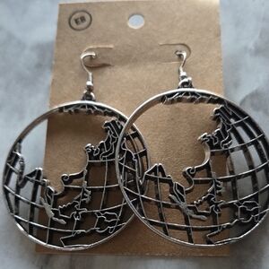 Earthbound Globe Metal Earings
